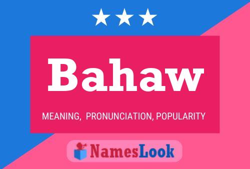 Bahaw Name Poster