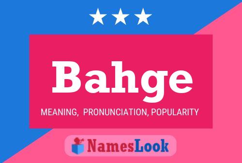 Bahge Name Poster