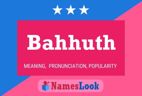 Bahhuth Name Poster