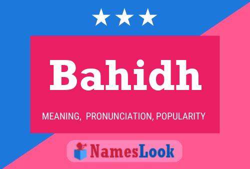 Bahidh Name Poster