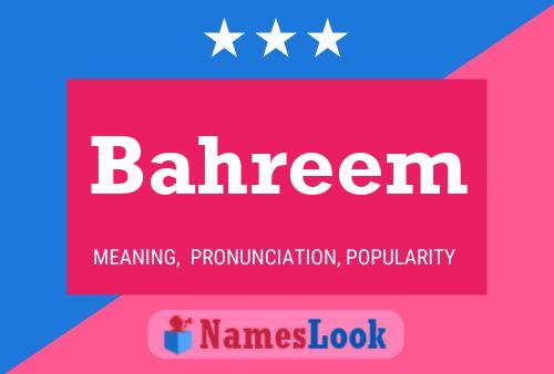 Bahreem Name Poster