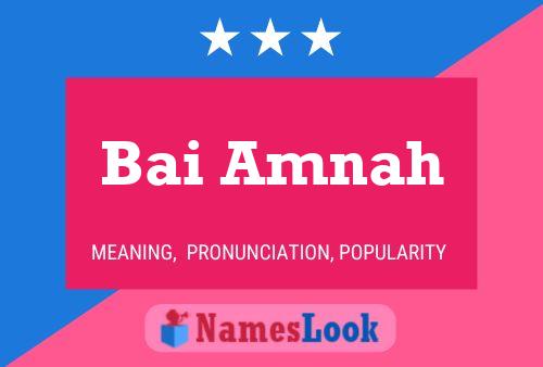 Bai Amnah Name Poster