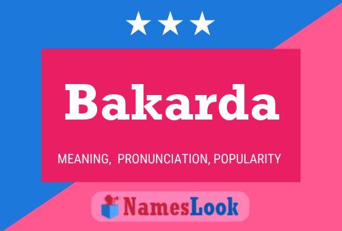 Bakarda Name Poster