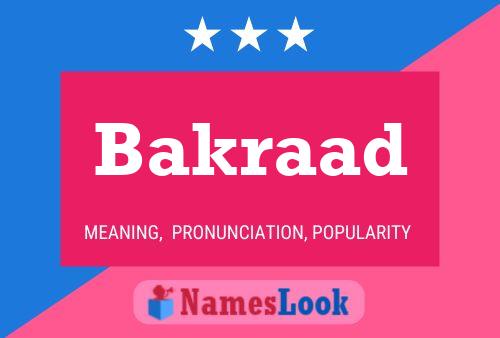 Bakraad Name Poster