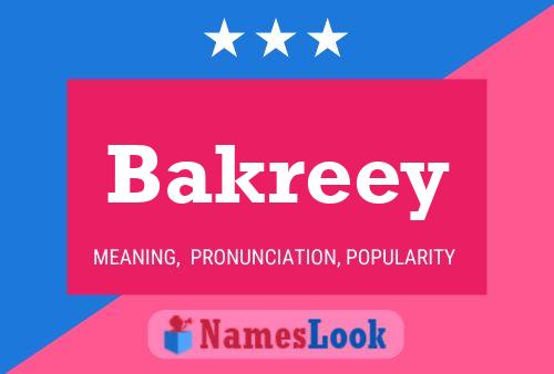 Bakreey Name Poster