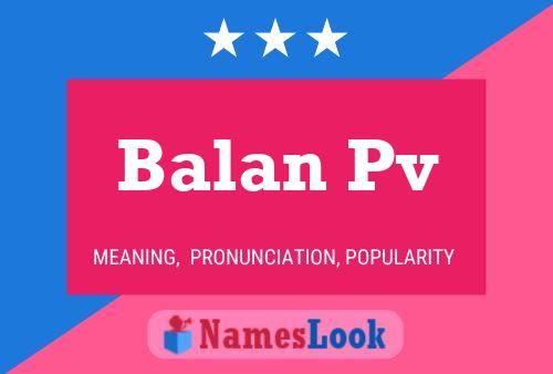 Balan Pv Name Poster