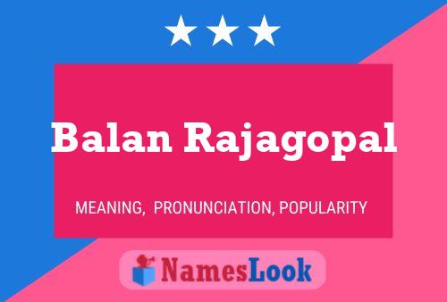 Balan Rajagopal Name Poster