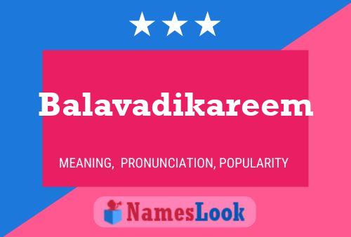 Balavadikareem Name Poster