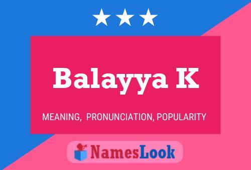 Balayya K Name Poster