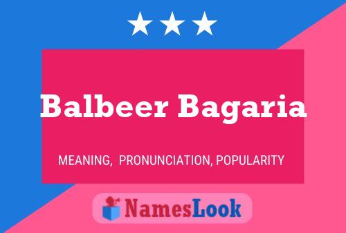 Balbeer Bagaria Name Poster