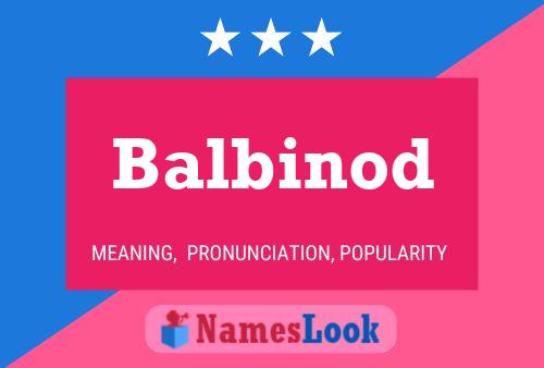 Balbinod Name Poster