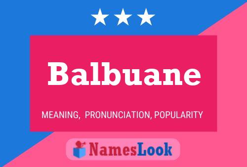 Balbuane Name Poster