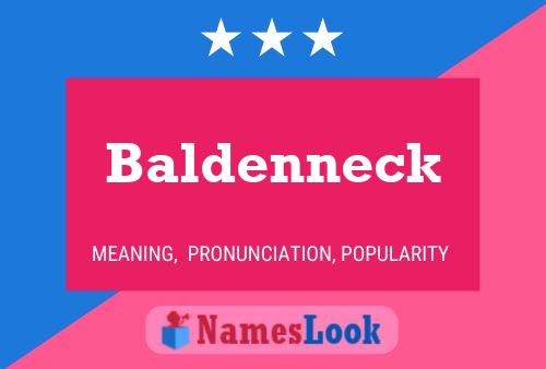 Baldenneck Name Poster