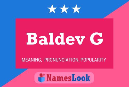 Baldev G Name Poster