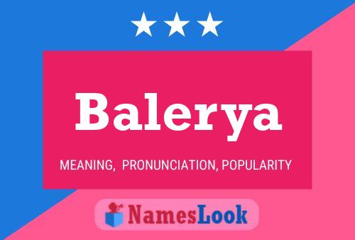 Balerya Name Poster