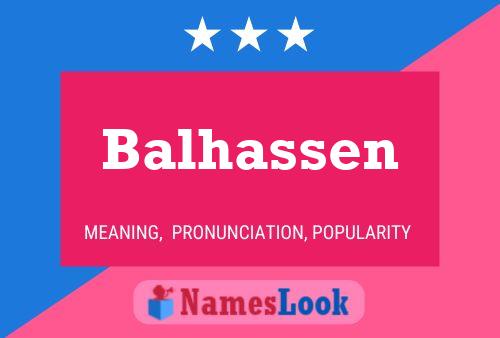 Balhassen Name Poster