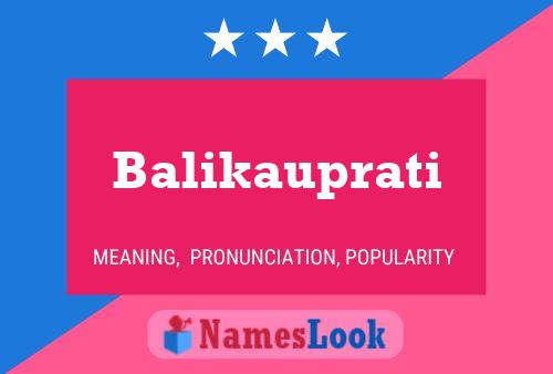 Balikauprati Name Poster