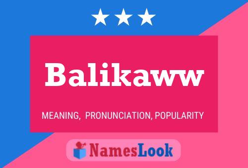 Balikaww Name Poster