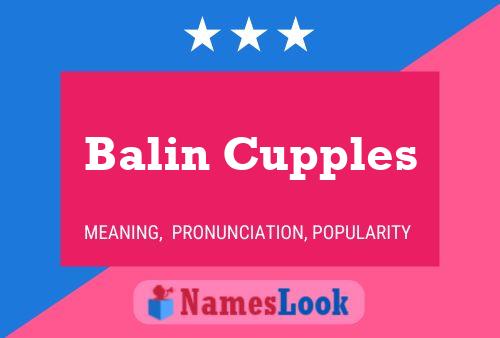 Balin Cupples Name Poster