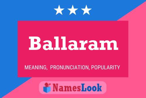 Ballaram Name Poster