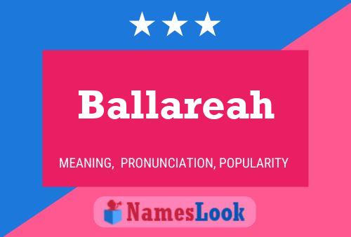 Ballareah Name Poster