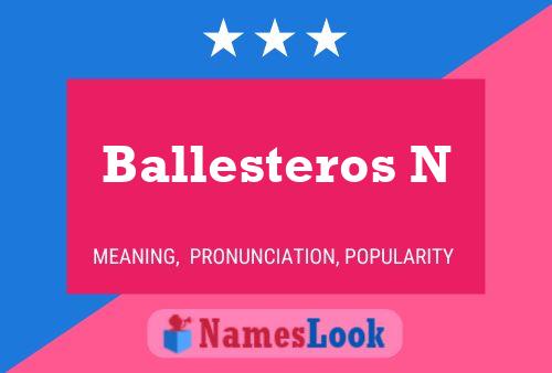 Ballesteros N Name Poster