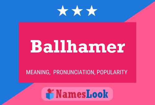 Ballhamer Name Poster