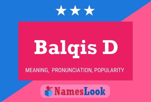 Balqis D Name Poster