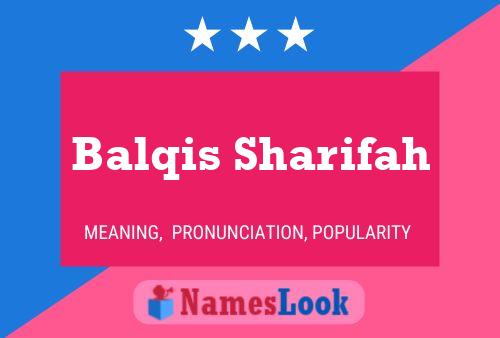 Balqis Sharifah Name Poster