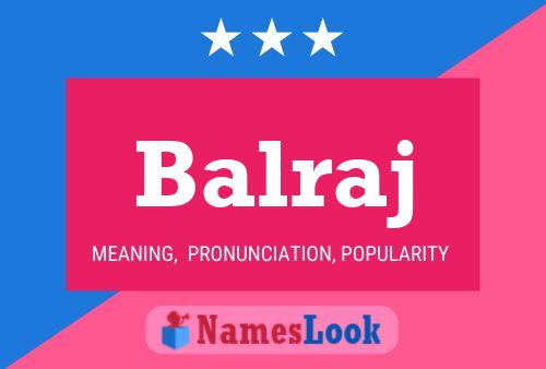 Balraj Name Poster