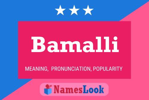 Bamalli Name Poster