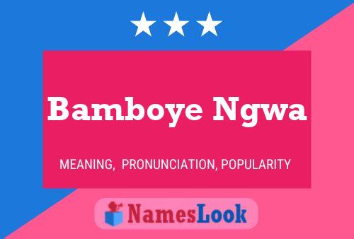 Bamboye Ngwa Name Poster