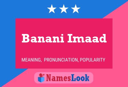 Banani Imaad Name Poster