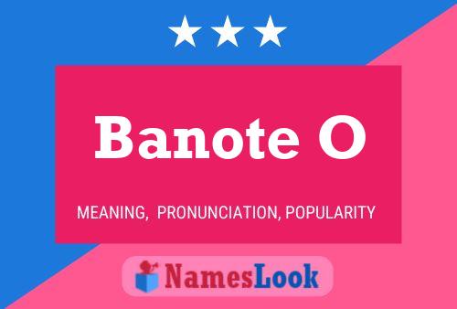 Banote O Name Poster