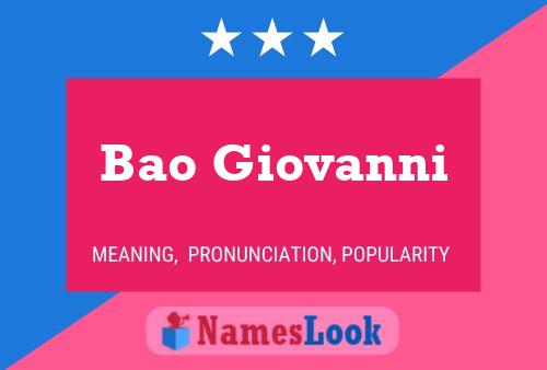 Bao Giovanni Name Poster