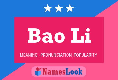 Bao Li Name Poster