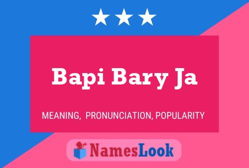 Bapi Bary Ja Name Poster