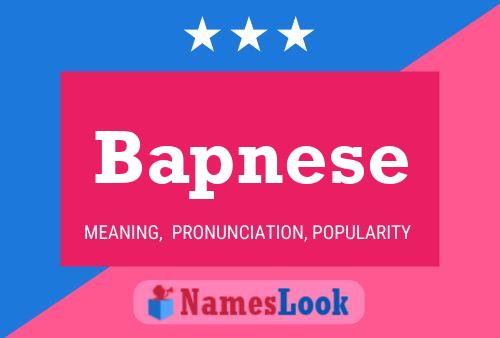 Bapnese Name Poster