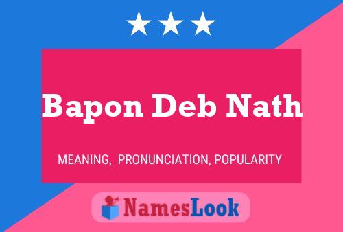 Bapon Deb Nath Name Poster