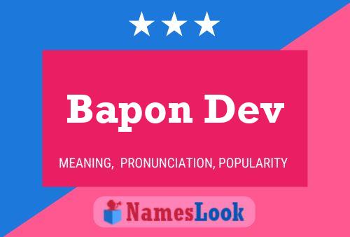 Bapon Dev Name Poster