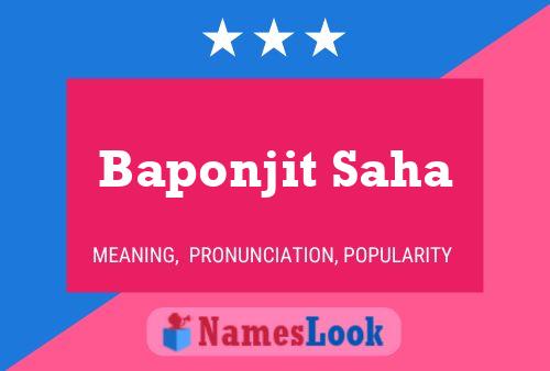 Baponjit Saha Name Poster