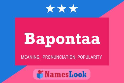 Bapontaa Name Poster