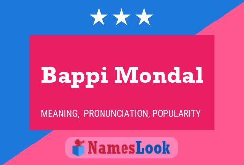 Bappi Mondal Name Poster