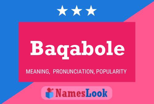 Baqabole Name Poster