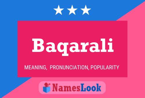 Baqarali Name Poster