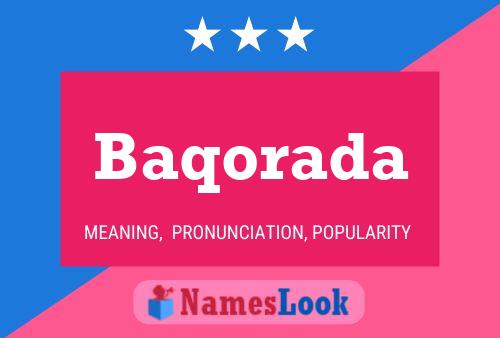 Baqorada Name Poster