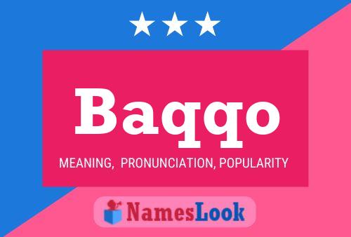 Baqqo Name Poster