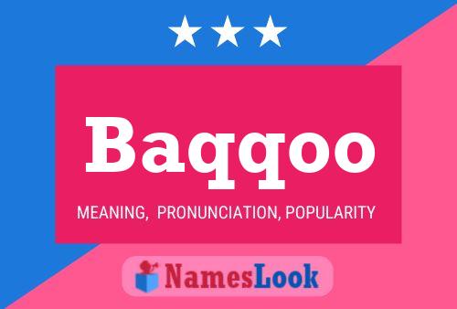 Baqqoo Name Poster