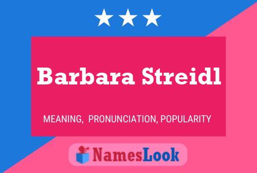 Barbara Streidl Name Poster