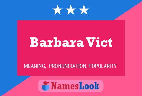 Barbara Vict Name Poster